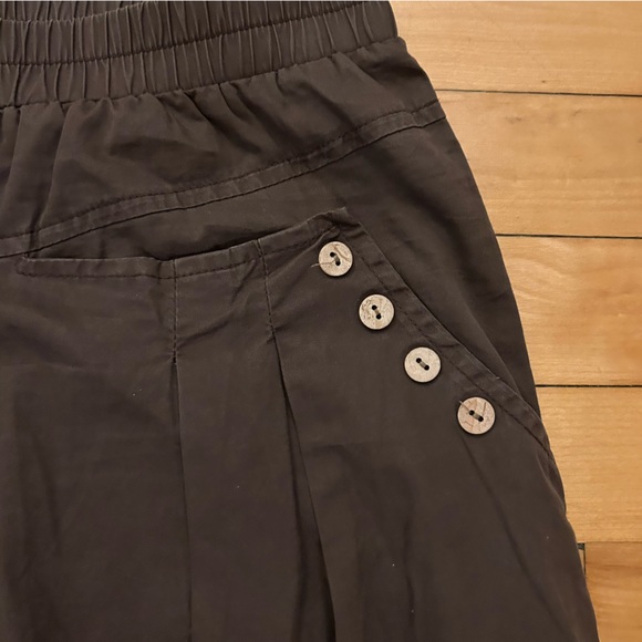 Brown Linen Midi Skirt - Picture 3 of 3